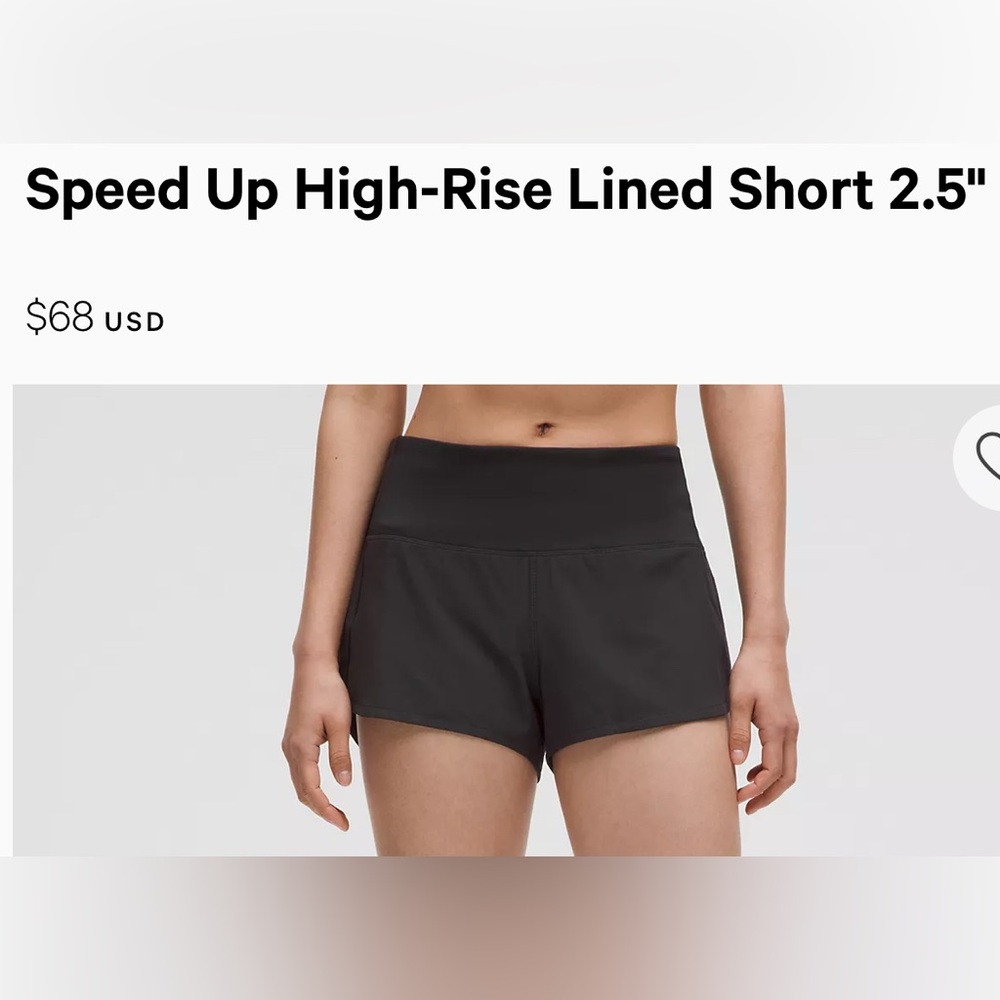 Speed up High-Rise Lined Short 2.5” black